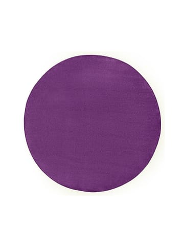 Hanse Home Runder Teppich Uni Fancy rund violett