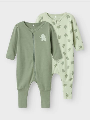 name it 2er Pack Schlafstrampler NBMNIGHTSUIT ZIP ELEPHANT in sea foam