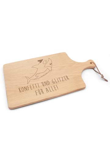 Mr. & Mrs. Panda Holzbrett Orca Zylinder mit Spruch in Transparent