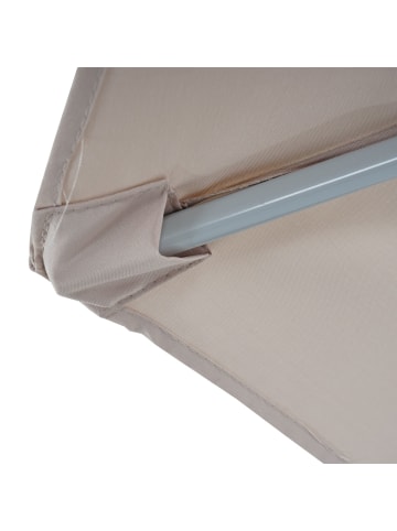 MCW Sonnenschirm halbrund Lorca, 270cm creme ohne Ständer