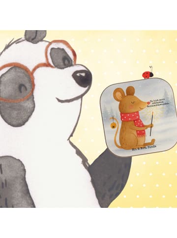 Mr. & Mrs. Panda Coaster Maus Weihnachten Design mit Spruch in Weiß