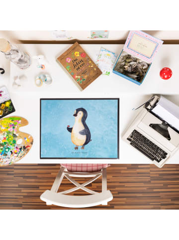 Mr. & Mrs. Panda schreibtischmatte Pinguin Marienkäfer ohne Spruch in Eisblau