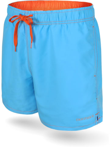 normani Badeshorts Beacon in Cyan Blau/Dunkelorange