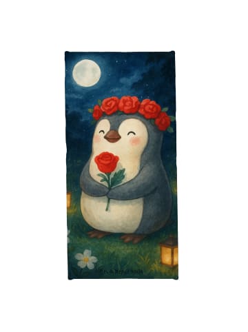 Mr. & Mrs. Panda Saunatuch Jungfrau Astrologie Design ohne Spruch in Weiß