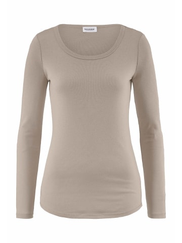Hessnatur Softrib Longsleeve in taupe