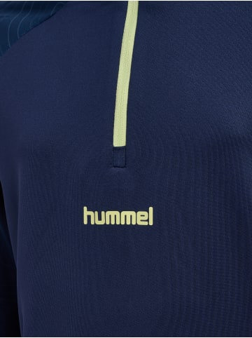 Hummel Halbreißverschluss Sweatshirt Hmlblaze Kinder in MARINE/SHADOW LIME