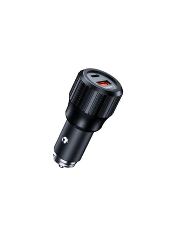 Wisam® Choetech 63W Dual USB-C 45W+ USB-A 18w schnelles Autoladegerät (schwarz)