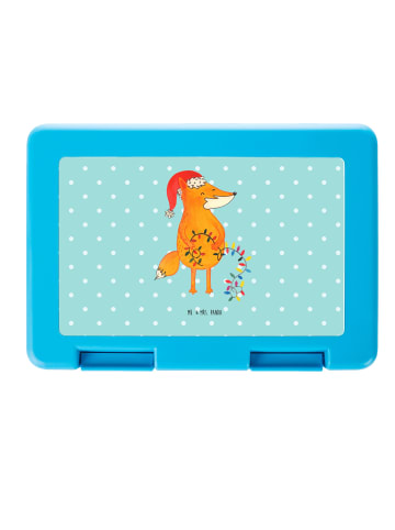 Mr. & Mrs. Panda Aufbewahrungsbox Fuchs Weihnachten ohne Spruch in Türkis Pastell