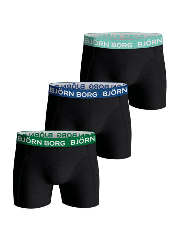 Björn Borg Boxershorts Cotton Stretch Boxer 3er Pack in schwarz