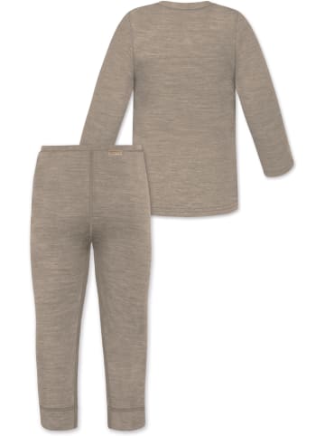 Normani Outdoor Sports Baby Merino Pullover und Merino Hose in Beige