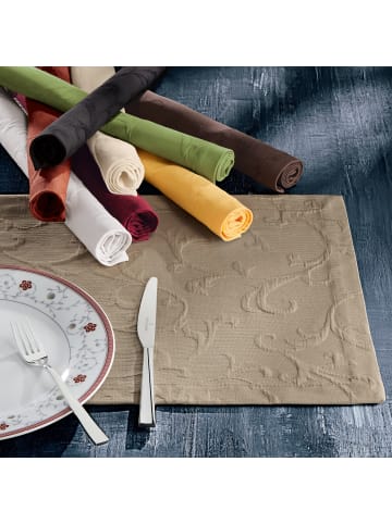 Erwin Müller Jacquard Tischset 2er-Pack Düsseldorf in beige