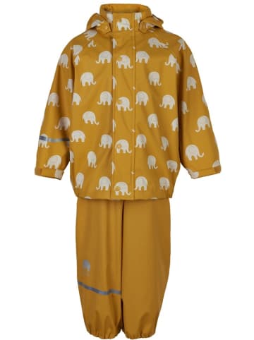 CeLaVi Kinder Regenset "Rainwear set elephant AOP-PU" in Gelb