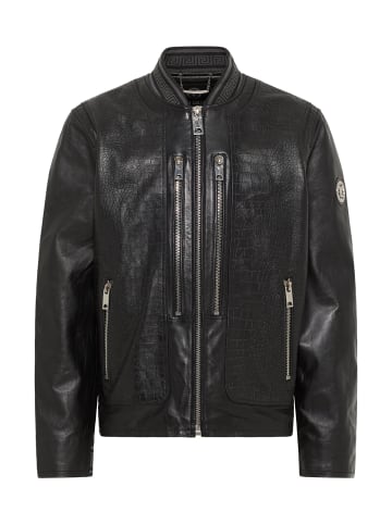 Carlo Colucci Lederjacke Daum in Schwarz