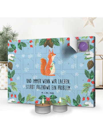 Mr. & Mrs. Panda Duftkerzen Adventskalender Eichhörnchen Blume m... in Eisblau