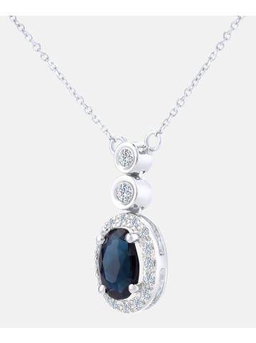 Diamant L'éternel Halskette aus 375 Weißgold mit Diamant mit Saphir