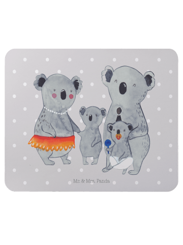 Mr. & Mrs. Panda Mouse Pad Koala Familie ohne Spruch in Grau Pastell