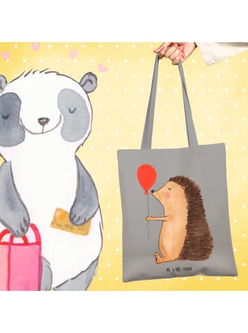 Mr. & Mrs. Panda Jutebeutel Igel Luftballon ohne Spruch in Light Grey