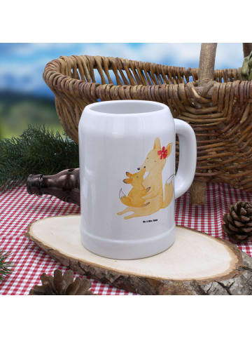 Mr. & Mrs. Panda Bierkrug Fuchs Mama ohne Spruch in Weiß