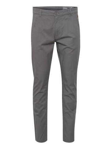 BLEND Chinohose BHTromp 20703188ME lange Hose mit Lederapplikationen an der Tasche in grau
