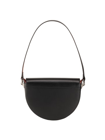 DuDu Schultertasche Leder 23 cm in schwarz