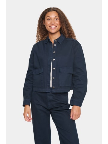 SAINT TROPEZ Jeansjacke IluSZ Lockere Passform in Midnight Sail