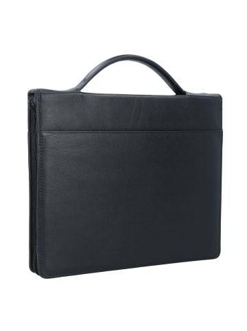 Dermata Schreibmappe Leder 34 cm in schwarz