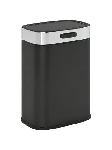 HOMCOM Mülleimer-21,5L x 19,5B x 30H cm-Schwarz