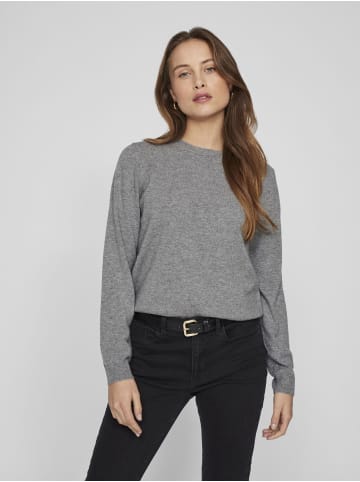 Vila Strickpullover in Medium Grey Melange