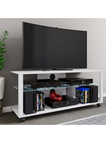 ebuy24 TV Tisch FolasL 13 Weiß 115 x 41 cm