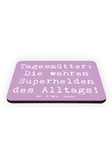 Mr. & Mrs. Panda Magnet Spruch Tagesmutter Superheld mit Spruch in Lavendeltraum