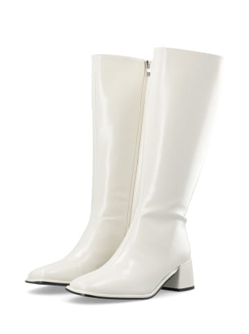 Bianco Stiefel mit Absatz in OffWhitePolido1