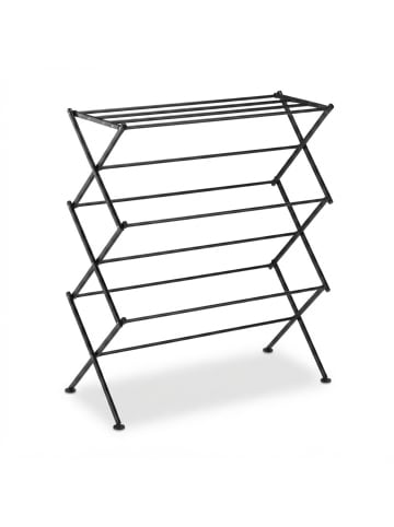 relaxdays Wäscheständer in Schwarz - (B)73 x (H)105 x (T)37 cm