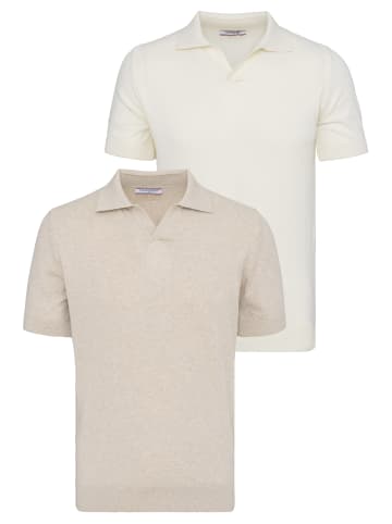 Felix Hardy Polo Shirt Kurzarm in Beige-Ecru