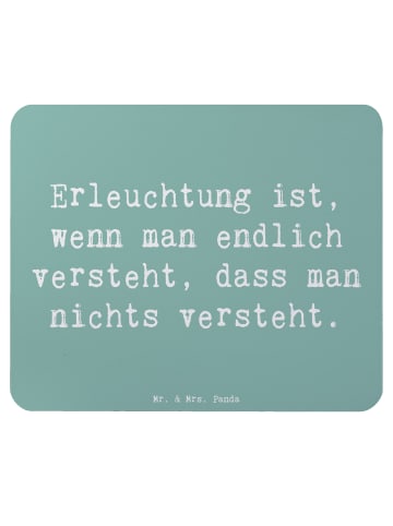 Mr. & Mrs. Panda Mauspad Spruch Erleuchtung Weisheit mit Spruch in Meeresbrise