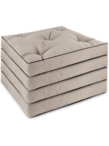 Aspero 4 Stuhlkissen 58x58 cm Cartagena in Beige