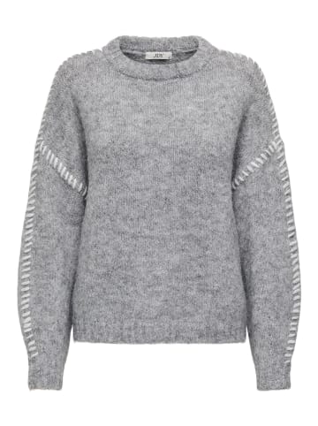 JDY Strickpullover in Light Grey Melange