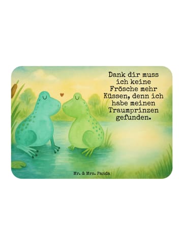Mr. & Mrs. Panda Kühlschrankmagnet Frosch Liebe Design mit Spruch in Weiß