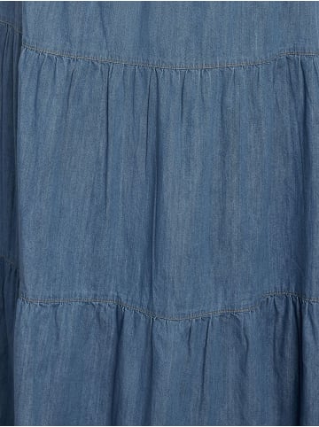 Noisy may Langer Denimrock Stufenlook Elastischer Bund in Hellblau