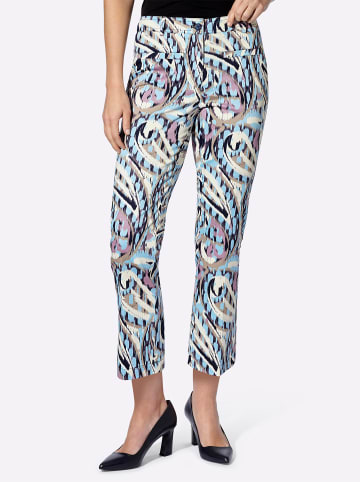 Heine Druckhose in marine-sesam-bedruckt