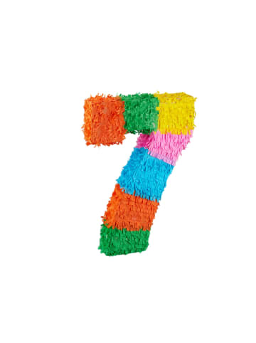 relaxdays Pinata Zahl 7 in Bunt