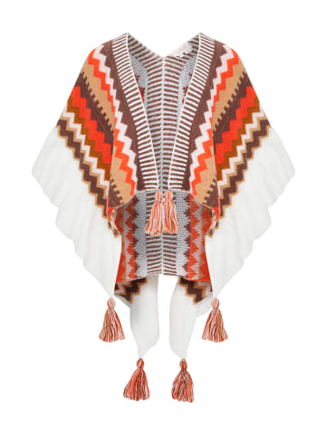 usha FESTIVAL Women Poncho in Rost Mehrfarbig