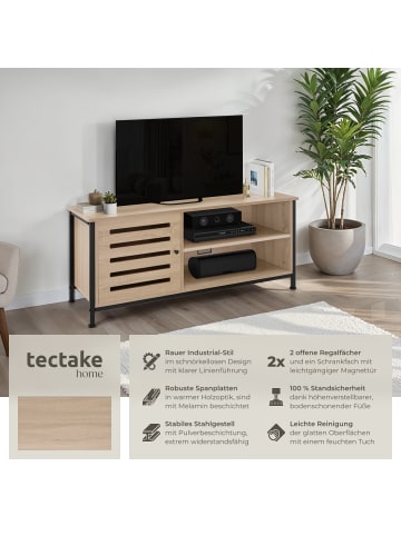 tectake TV-Board Galway 110 x 41,5 x 50,5 cm, Industrial Holz hell, Eiche Sonoma