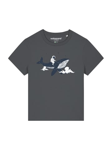 wat? Apparel T-Shirt Spacewhale in Grau