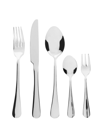 Beliani 30-tlg Besteck Set FUSILLI in Silber