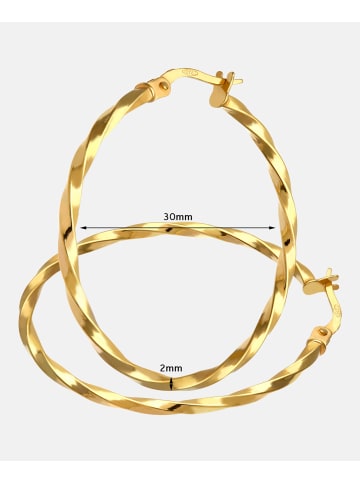 Vanlere Creolen aus 375 Gelbgold gedreht