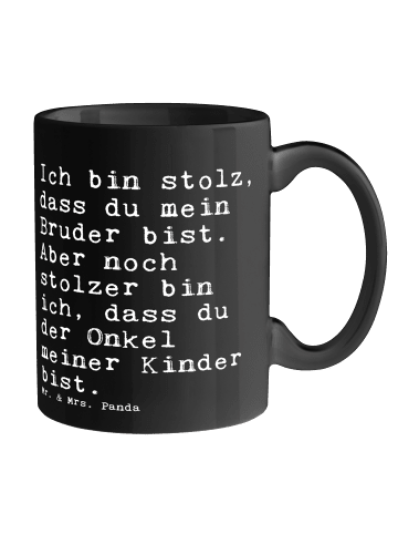 Mr. & Mrs. Panda Pott Ich bin stolz, dass... mit Spruch in Schwarz