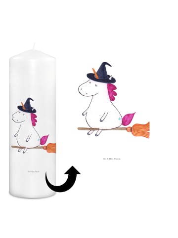 Mr. & Mrs. Panda Weihnachtskerze Einhorn Hexe ohne Spruch in Weiß