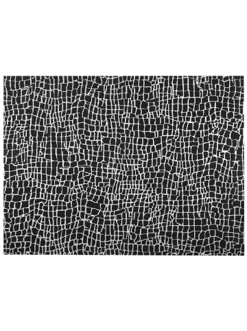 Beliani Kurzflor PUNGE in Schwarz/Weiß - (W) 300 x (L) 400 cm