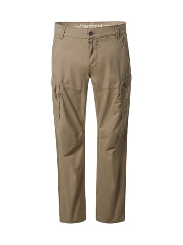 Timezone Einfarbige knöchellange Hose Reißverschlusstaschen in Beige