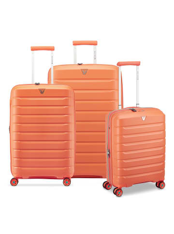 Roncato B-Flying 4 Rollen Kofferset 3-teilig mit Dehnfalte in apricot orange